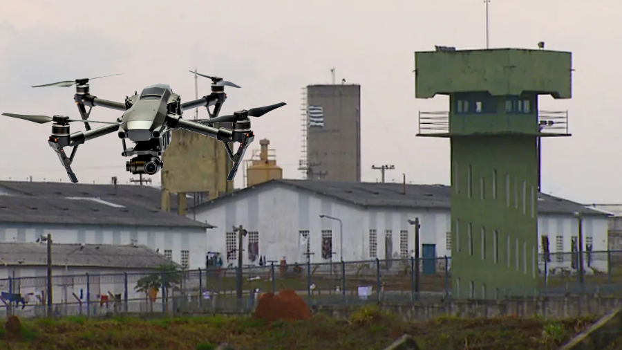GIR intervêm na PIII de Hortolândia em busca de materiais arremessados por drone em dia de visita